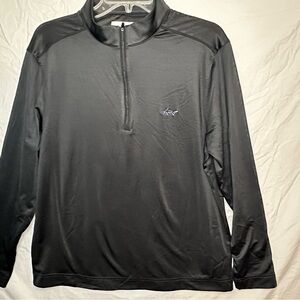 Greg Norman Men’s Black 1/4 Zip Pullover Long Sleeve Performance Top Size M